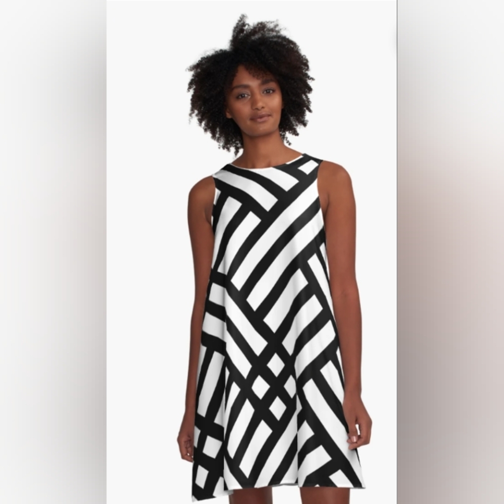 $5 IF BUNDLED Redbubble 60s Retro Stripe Dress
